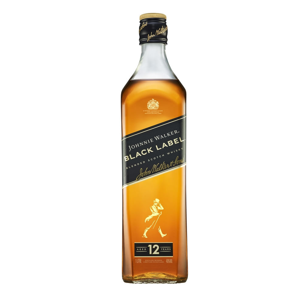 Whisky Escocês Johnnie Walker Black Label 1 litro