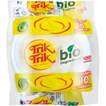 Prato Descartável Biodegradável Trik Trik Branco 25cm pacote com 10 unidades