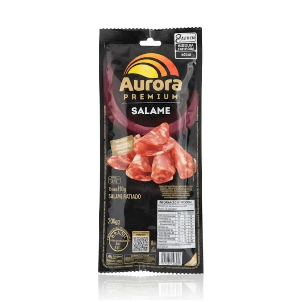 Salame fatiado Aurora 100g