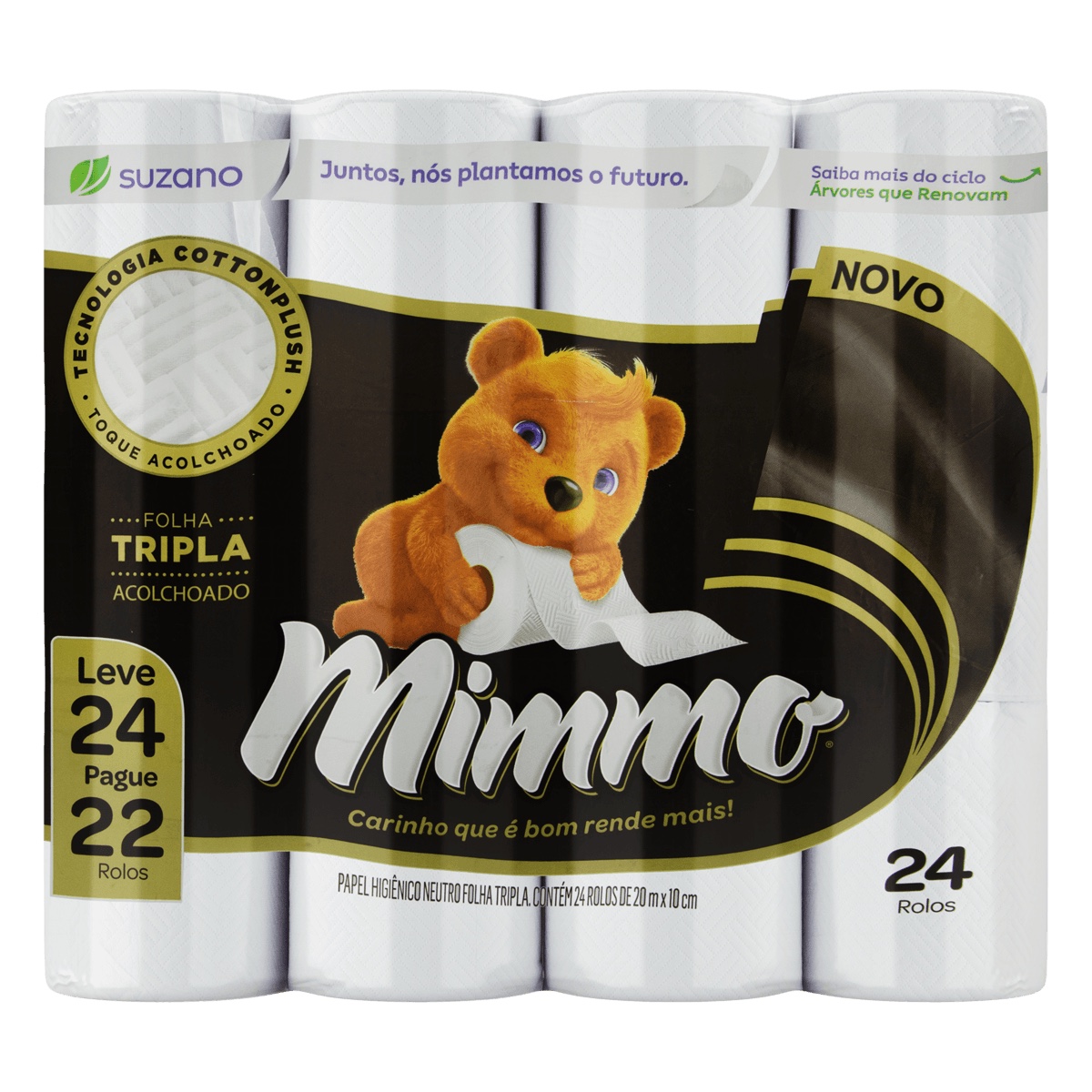 Papel higiênico neutro 20m leve 12 pague 11