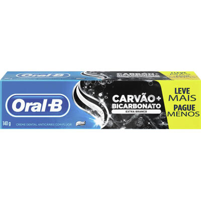 Creme Dental Oral-B Carvão + Bicarbonato 140g