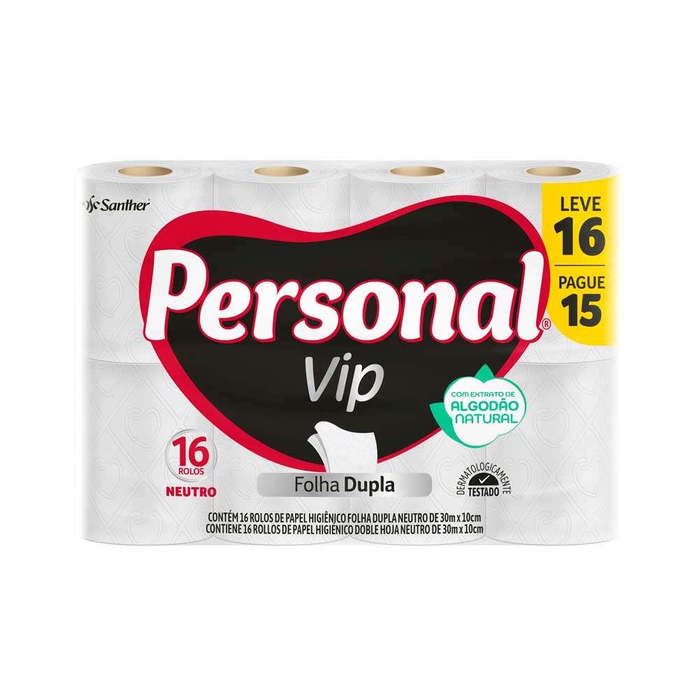 Papel Higiênico Folha Dupla Neutro 30m Leve 30 Pague 15