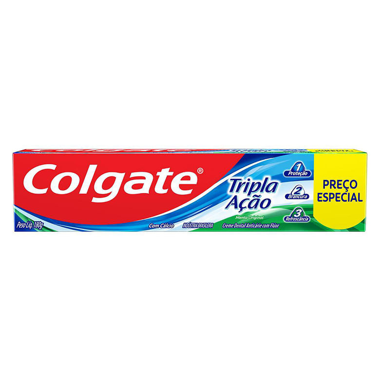 Creme dental Colgate Tripla Ação 180g (preço especial)