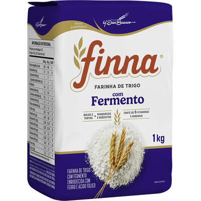 Farinha de trigo Finna 1kg com fermento