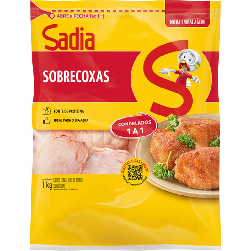 Sobrecoxa de frango zip 1kg