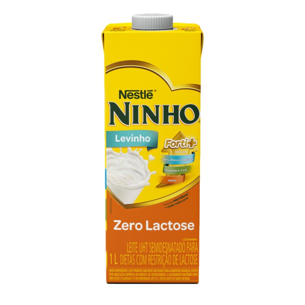 Leite UHT Ninho integral ou levinho semidesnatado 1l