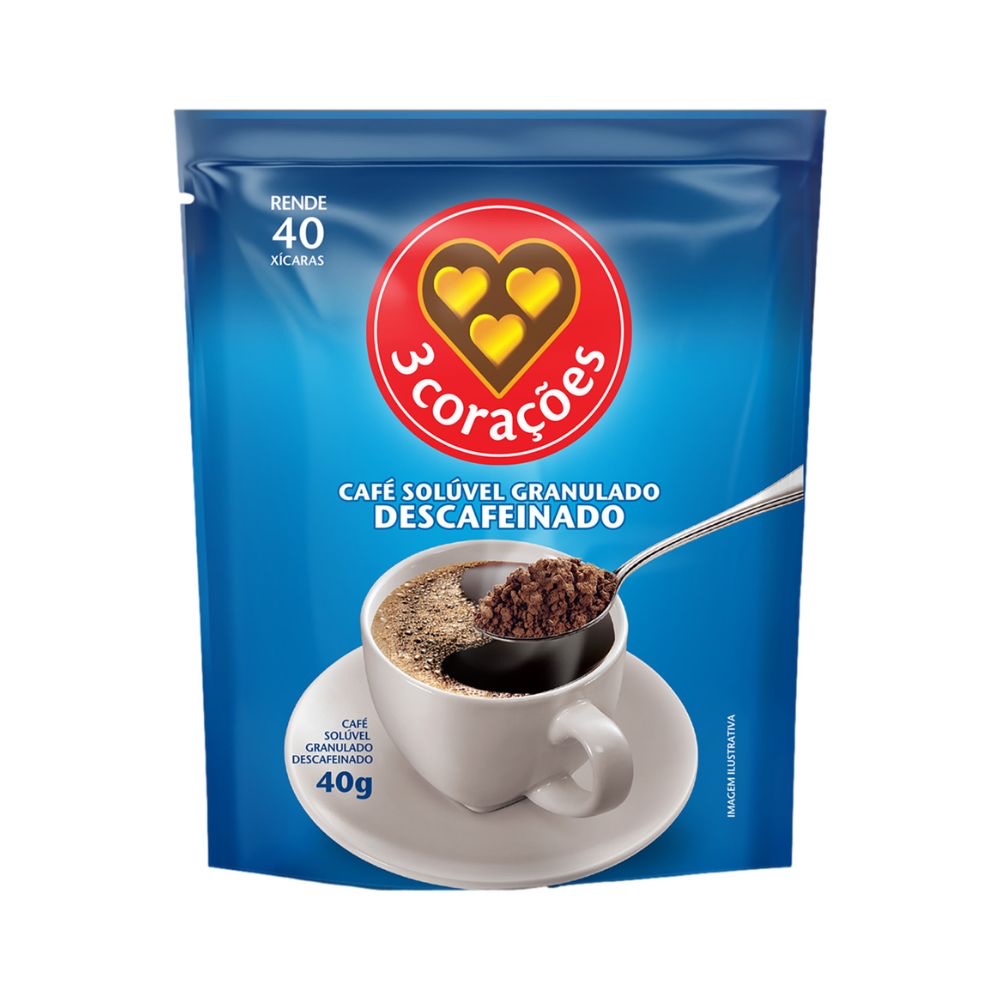 Café Solúvel 3 Corações Refil 40g