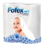 Papel Higiênico Fofex Soft Folha Simples 30m pacote com 4 rolos