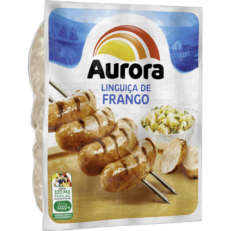 Linguiça de frango Aurora congelada 700g