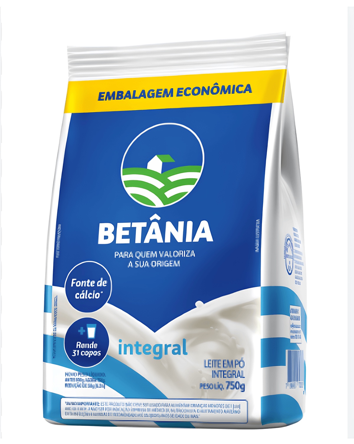 Leite em pó integral Betânia 750g