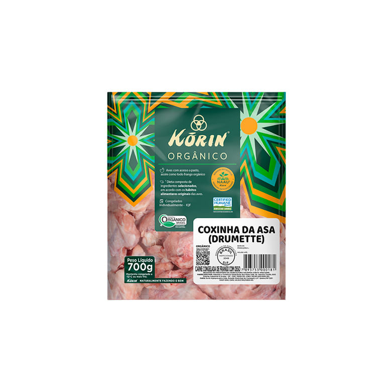Coxinha da asa de frango pacote congelado