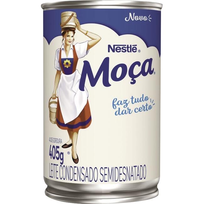 Leite condensado semidesnatado Moça caixa