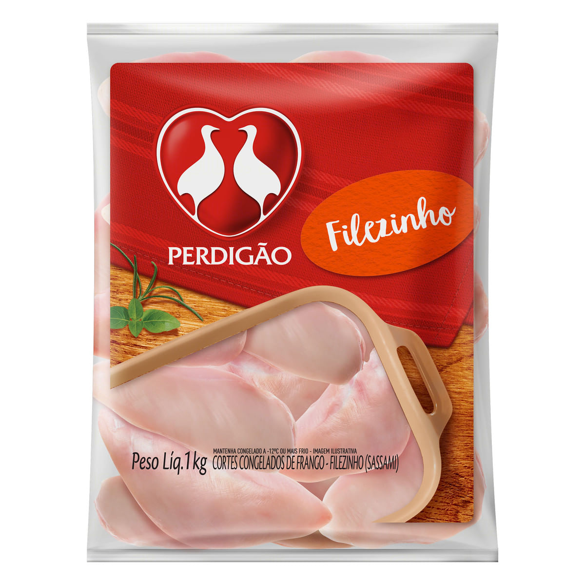 Filezinho de frango Perdigão sassami pacote congelado 1kg