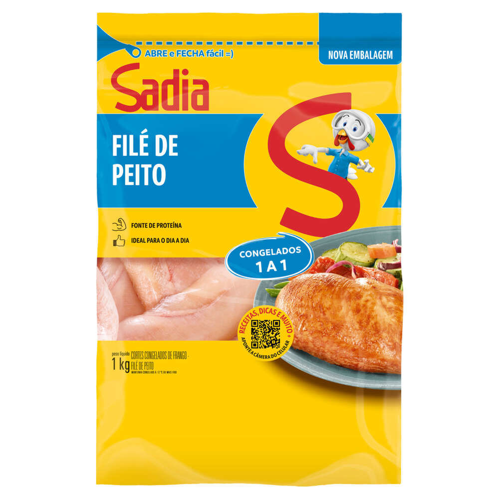 Peito de frango com osso congelado Sadia
