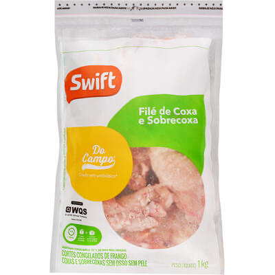 Coxa e sobrecoxa de frango pacote congelada