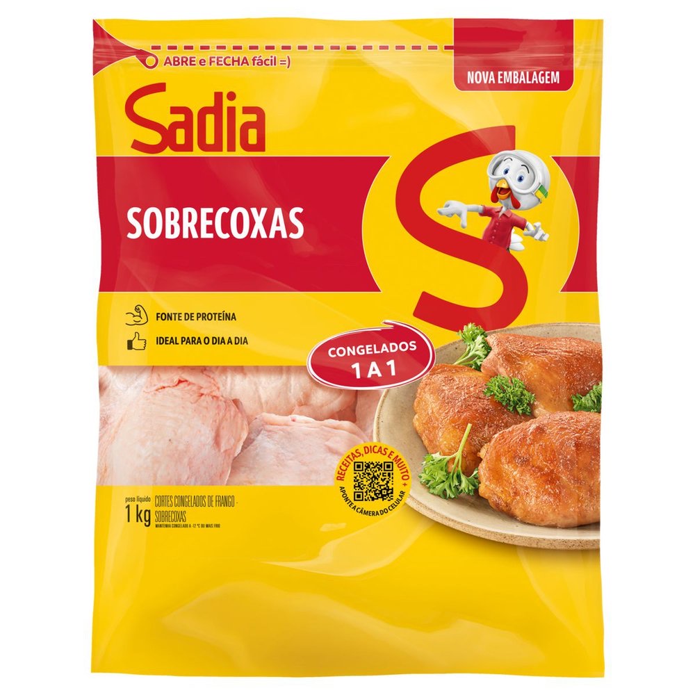 Sobrecoxa de Frango Sadia Embalagem Zip 1kg