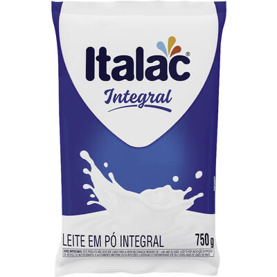 Leite em pó Betânia sachê 750g (integral ou instantâneo)